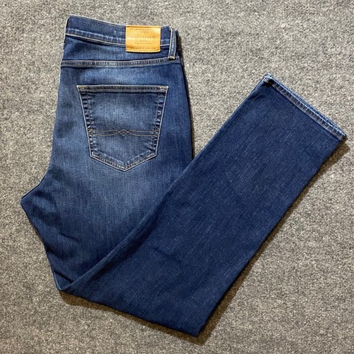 Lucky Brand Jeans Mens 38x34 410 Athletic Slim Faded Dark Wash Stretch Denim
