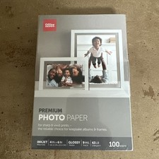 Office Depot Premium Photo Paper 100 Sheets 4"X 6" Heavy Weight Sealed Pack