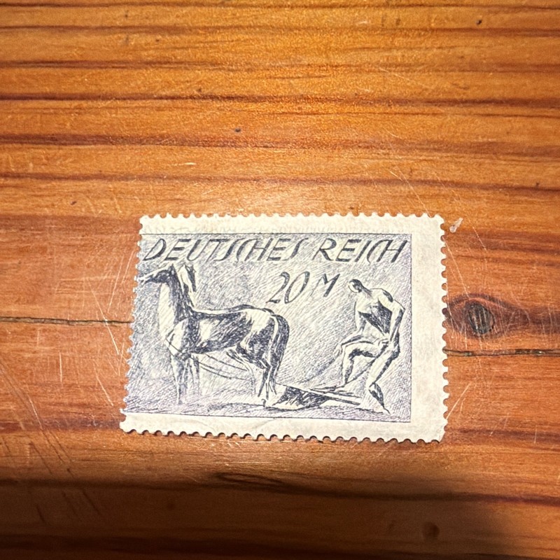 Germany Deutsches Reich Agriculture Scene 20 Gray MNH Postage Stamp Uncertified