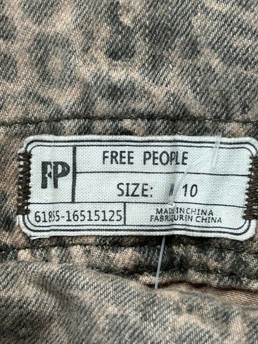 Free People Skirt Womens Sz 10 Brown Overalls Jean Denim - Picture 4 of 9