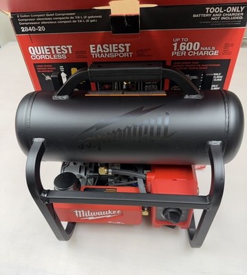 Milwaukee 2840-20 M18 FUEL 18v 2 Gallon Quiet Air Compressor (Tool Only) 