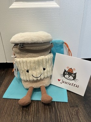 Jellycat Amuseables Coffee-to-Go Bag 100% Authentic NWT US SHIP FAST