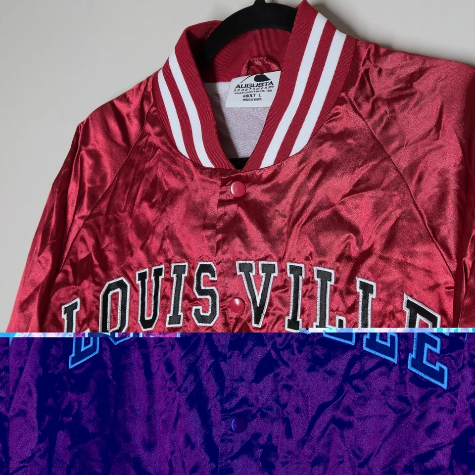 Куртка-бомбер Louisville Cardinals большая красная ретро баскетбольная вышитая нейлон - Изображение 2 из 4