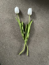 Brand New M&S 2 x White Tulip Artificial Flower Stems