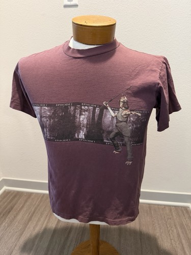 Vintage 90s Lucasfilms Star Wars Jar Jar Binks Episode 1 Promo T-shirt - Small
