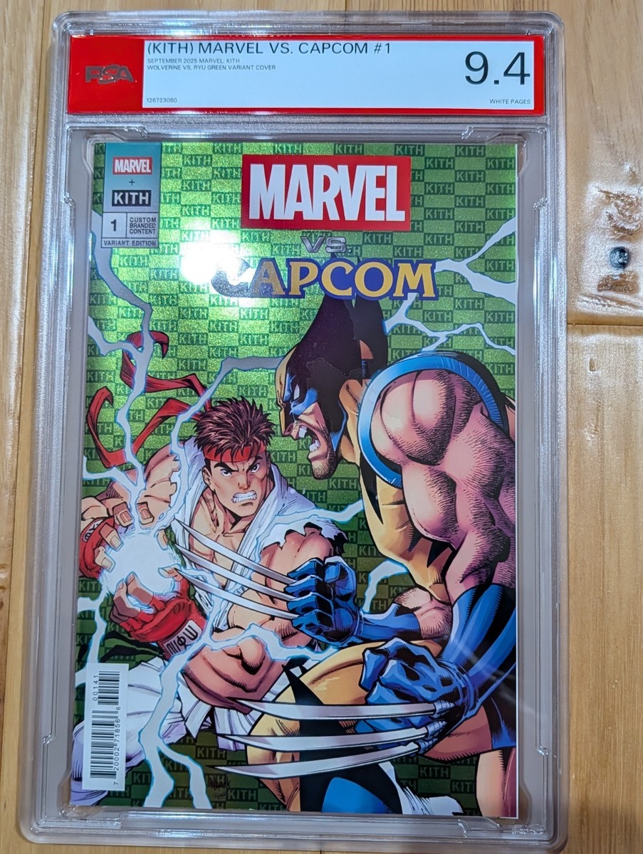 Kith Marvel vs Capcom Green Foil Comic Graded PSA 9.4 Rare Ryu vs