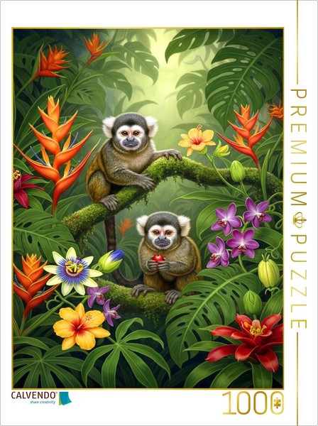 Calvendo Puzzle ZwergpinselohräFfchen Zwischen BlüTen | 1000 Teile Lege-GrößE 64-image