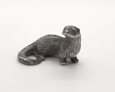 Collectable Sterling Silver Otter Miniature Figurine London 1987