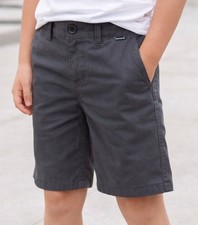 Hurley Boys Gray Chino Shorts Size 7 Casual Skate School Shorts H2O-dri