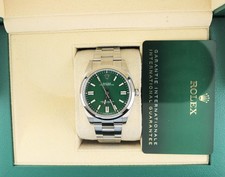 2023 Rolex Oyster Perpetual 124300 Green Dial SS Oyster With Papers 41mm