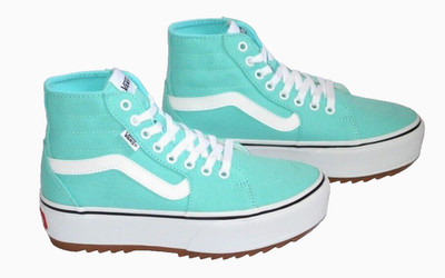 VANS Canvas Aqua Sky Filmore Hi Tapere Shoes Women's Size 8