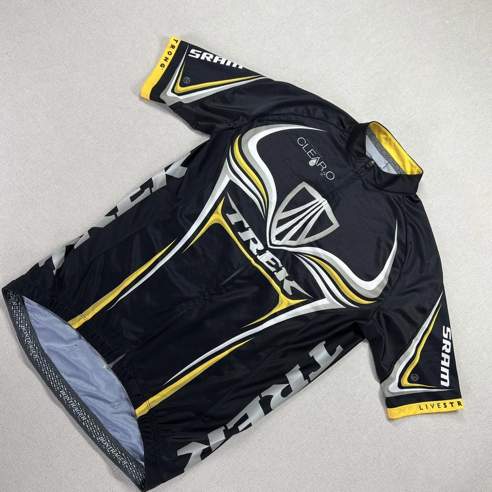 Trek Bontrager Cycling Jersey Men's M Black Yellow Full Zip LIVESTRONG Cycling - Image 3 of 4