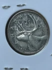 1952 Canada 25 Cents - George VI - Extremely Fine (XF) KM#44 80% Silver  -
