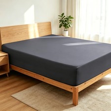100 Egyptian Cotton 400 Thread Count Full Size Sateen Fitted Sheet Only, Dee...