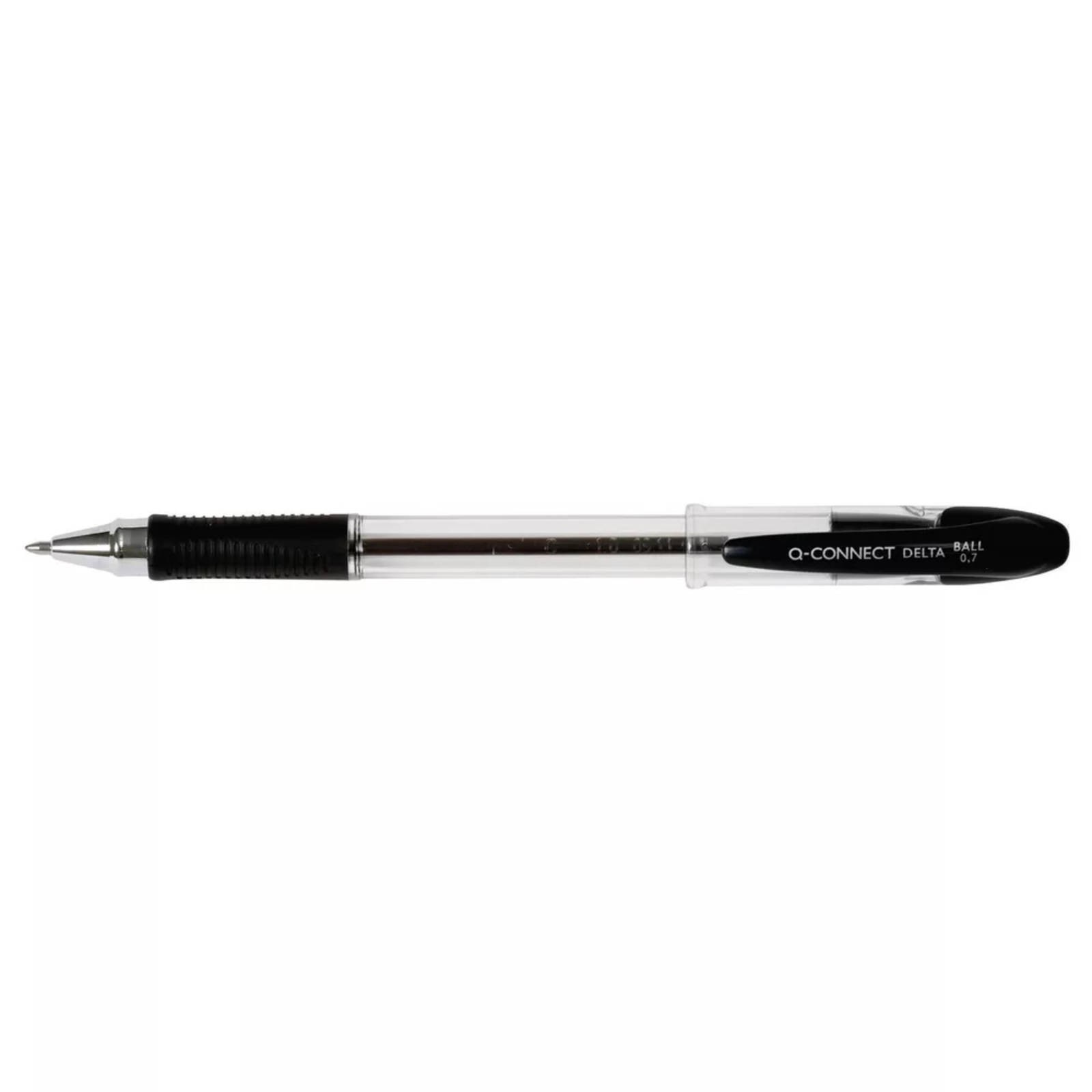 Q-Connect Delta Ballpoint Pen Medium Black (Pack of 12) KF00375 - Image 2