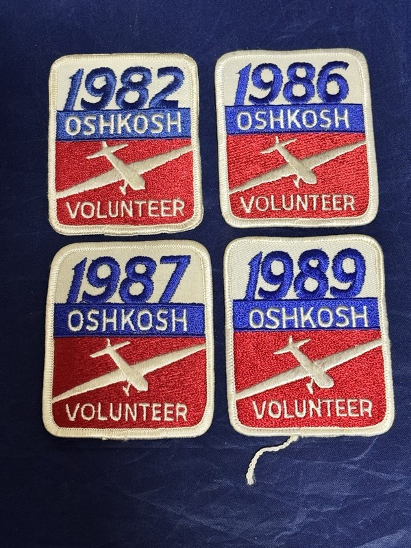 Lot Of 4 Aviation Patches Airventure EAA Oshkosh Volunteer