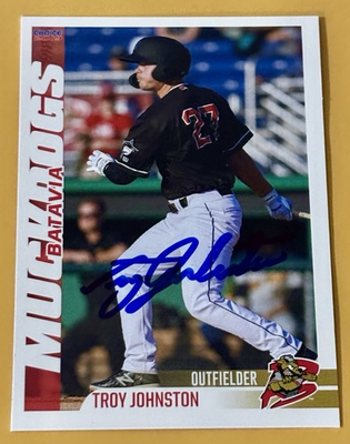 #ad #ad Troy Johnston SIGNED 2019 Choice Batavia Muckdogs Card #14 RC Auto Rockies $49.99