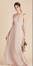 Birdy Grey MONI Convertible Dress Chiffon Taupe Large NEW NWT BRIDESMAID WEDDING