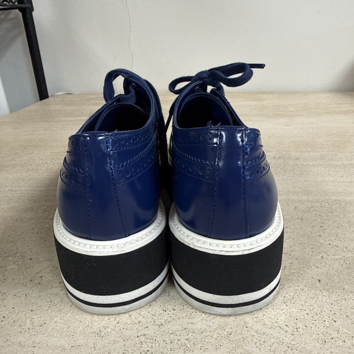 Prada Shoes Men Navy Blue Platform Size 39 | eBay display picture 3
