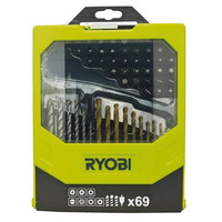 Ryobi Bohrer & Bit Set 69-Tlg RAK69MIX ZubehöR Werkzeug Neu