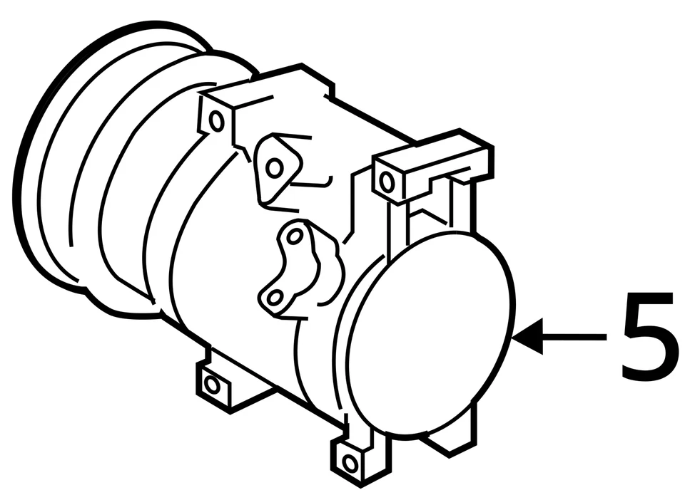 Compresor de CA VIN F quinto dígito 4 cilindros motor 2ARFE compatible con 12-17 CAMRY 436852 Foto 4 de 4