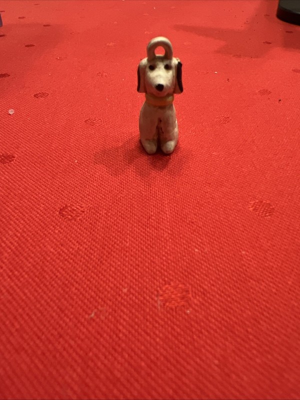 Vintage 1” Tall Mini Rubber Snoopy ? Dog Charm Ornament