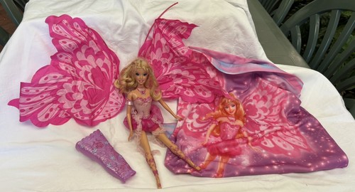 BARBIE DOLL MATTEL FAIRYTOPIA MERMAIDIA ELINA FAIRY to MERMAID 2005 WITH BAG