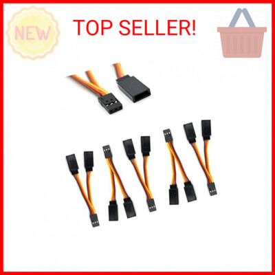 5 Pcs JR/Futaba Style Servo 1 to 2 Y Harness Leads Splitter Cable Male to Female
