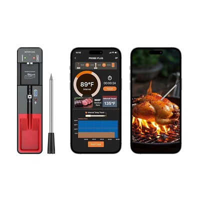 Wireless Meat Thermometer with Bluetooth, 360 ft Smart Meat Thermometer for Oven