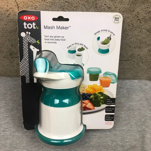 NEW OXO Tot Mash Maker Teal Baby Food Masher SEALED - Picture 1 of 4