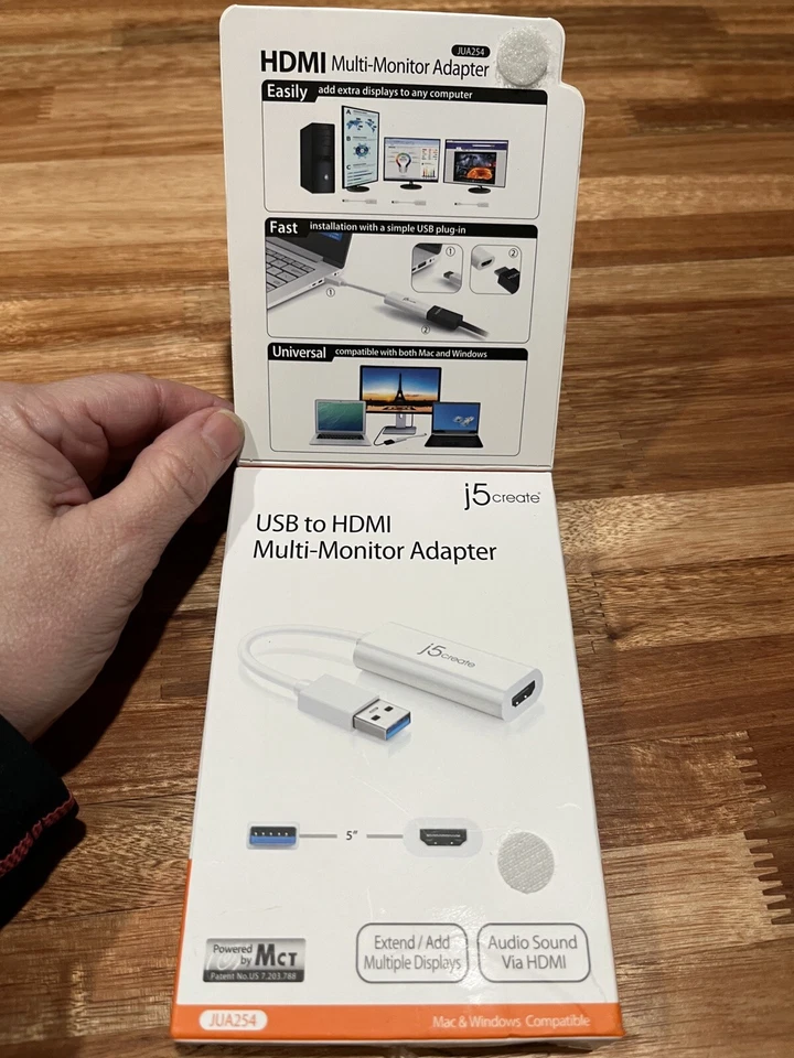 USB to HDMI Multi-Monitor Adapter- J5 Create Full  HD 1080p New - Image 2 of 3