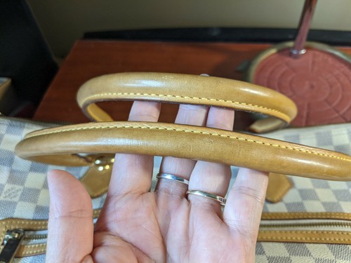 Authentische Louis Vuitton Saleya GM Handtasche blau kariert Leinwand früher im Besitz - Bild 3 von 12