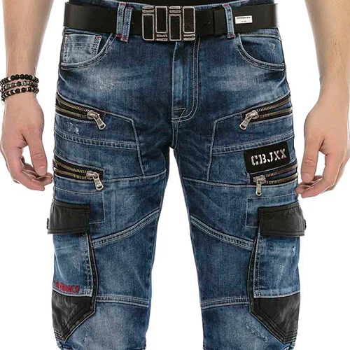 Cpo & Baxx Jeans Slm Ft - blau -  | Mens jeans, Custom