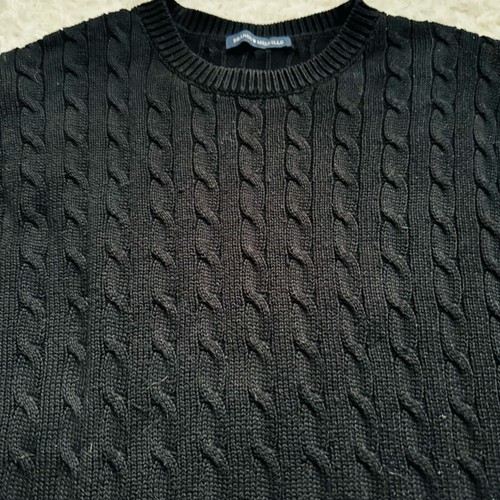 Brandy Melville Oversized Black Brianna Cotton Cable Knit Slouchy Sweater - Picture 3 of 16