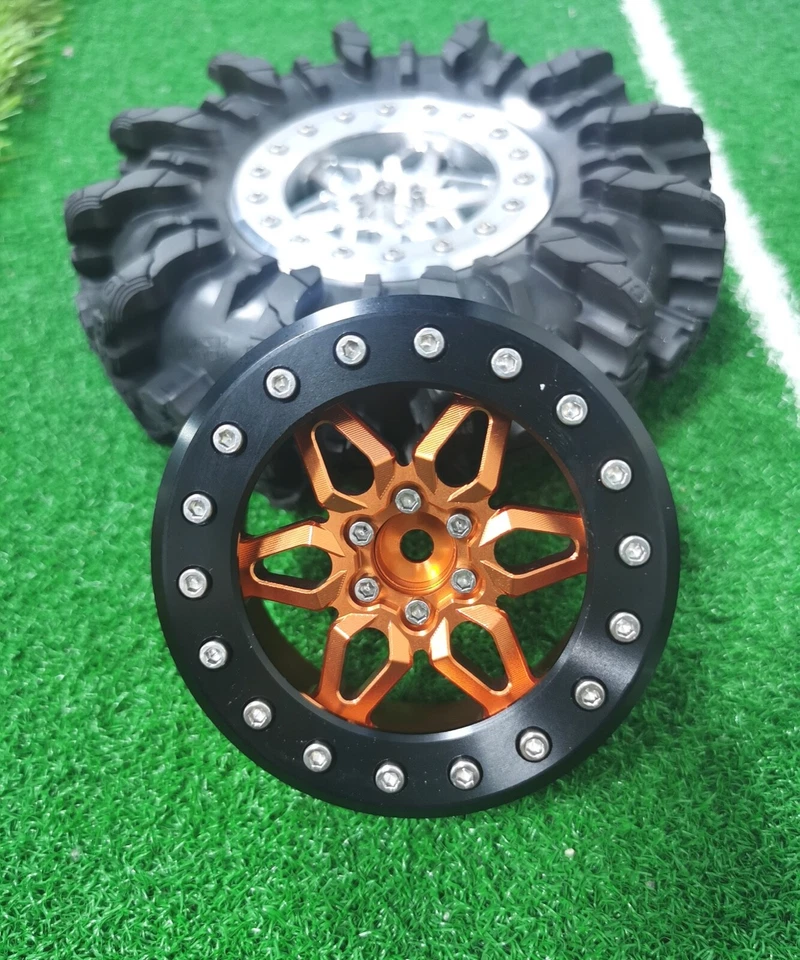 Vitavon CNC Alu 2.6” Bead lock wheel sells 1pc Orange+black - Image 3 of 3