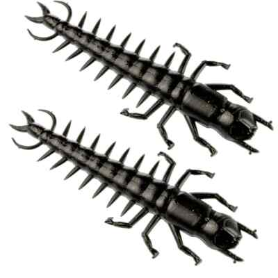 16 pack of 2.25'' Hellgrammite soft plastic lures - choose from 10 colors
