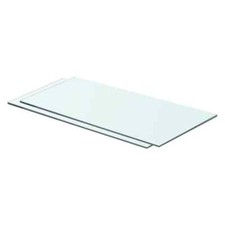 Shelves 2 pcs Panel Glass Clear 60x25 cm vidaXL
