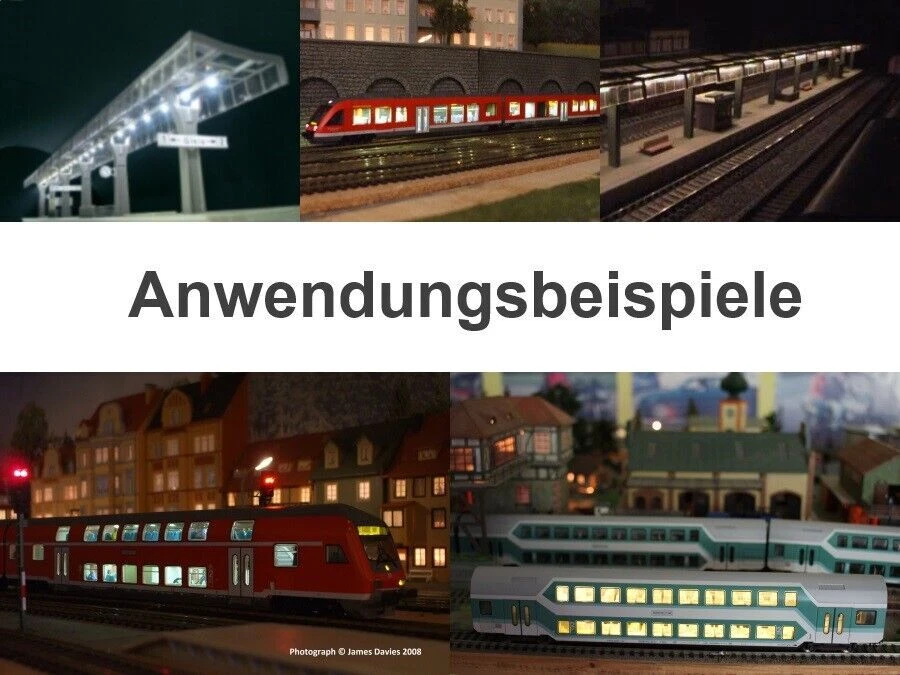 LED Waggonbeleuchtung Innenbeleuchtung Beleuchtung Waggons H0 TT N G 1 0 BAUSATZ - Bild 4 von 4