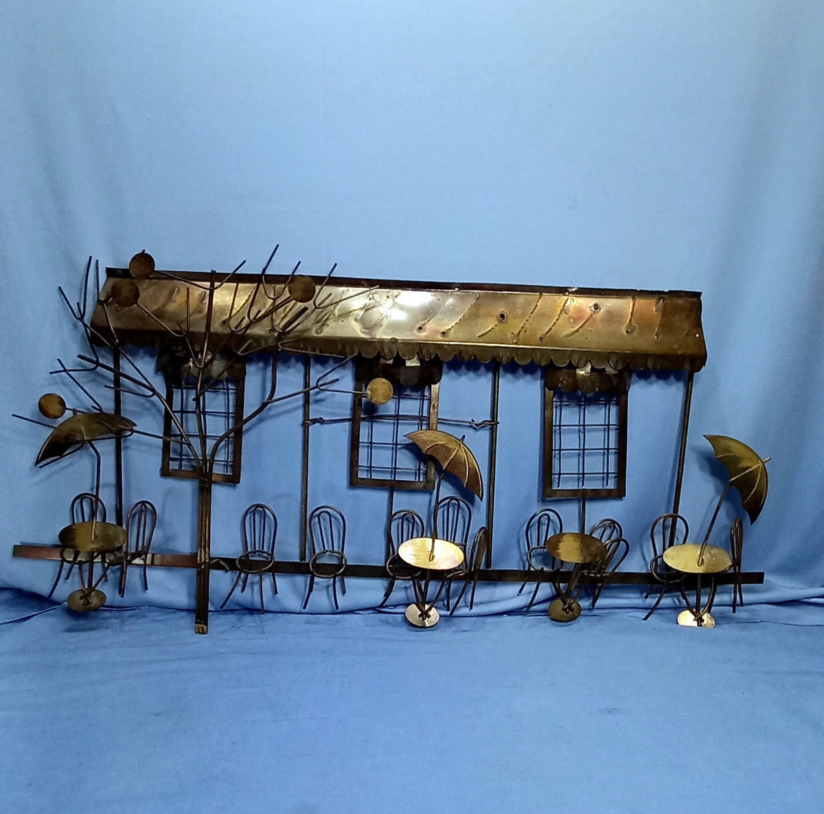 MCM ミッドセンチュリー C. Jere フレンチ Curtis Jere Style Metal Wall Art Sculpture Bistro Cafe MCM