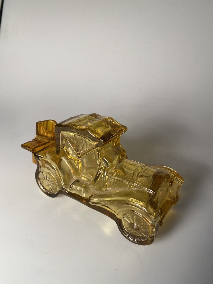 Vintage Avon Packard Roadster Car Amber Glass Bottle Oland Cologne Empty