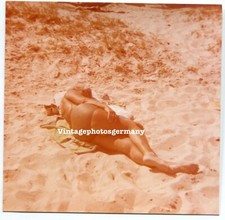 D7284 Foto 70er Jahre hübsche Frau Nice Halb - Nackt Bikini Nackte