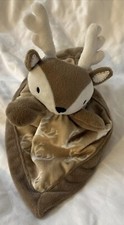 LEVTEX Baby Deer Lovey 11 Inch Brown White Soother Security Blanket Plush