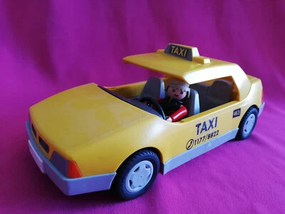 VEHICULE TAXI PLAYMOBIL 1997 GEOBRA INCOMPLET + 1 PERSONNAGE - Photo 1/4