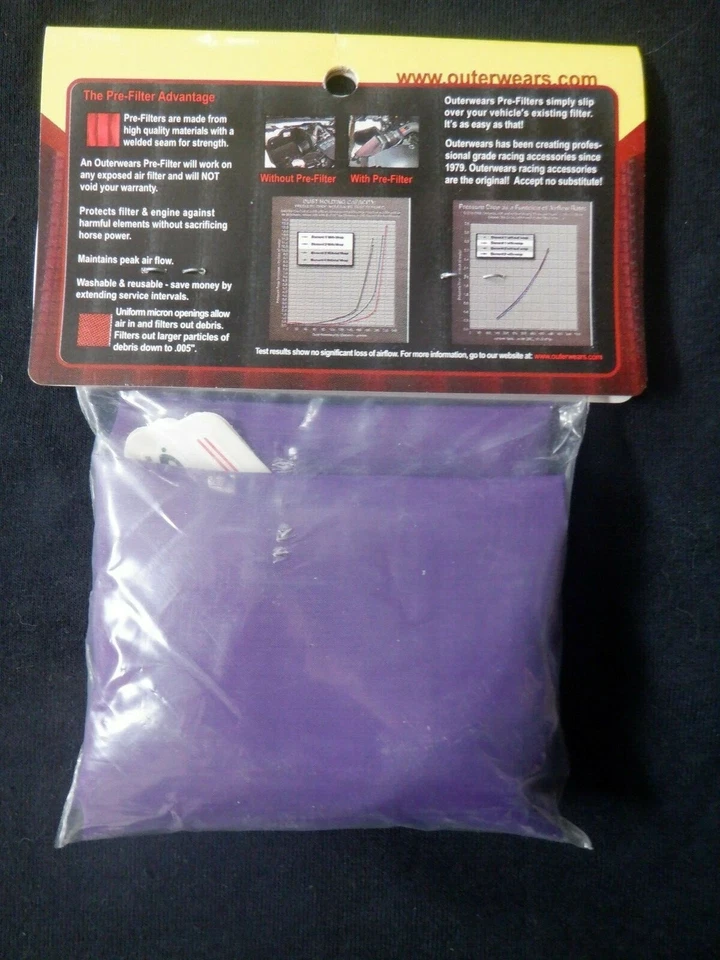 Cubierta de filtro de aire OUTERWEARS 10-1235 prefiltro en púrpura Foto 3 de 3