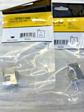2- New Sealed Hubbell SFRC110W SNAP Fit RCA Black Housing Connector Free US Ship