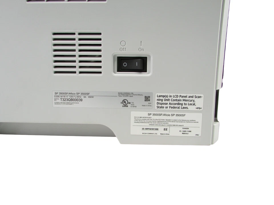 Ricoh Aticio SP 3500sf Multifuction Office Business Fax Copy Machine - Image 4 of 4