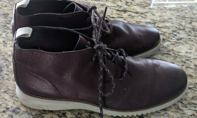 Cole Haan Leather Chukka Zero Grand Burgandy Sz 10.5