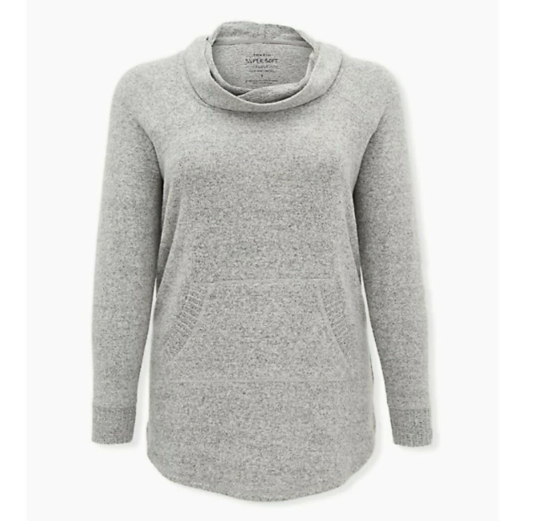 Torrid 4X 4 SUPER SOFT PLUSH LIGHT GREY 