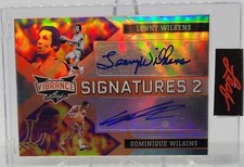 LENNY WILKENS & DOMINIQUE WILKINS 2022 LEAF VIBRANCE DUAL AUTO 4/6 NICE