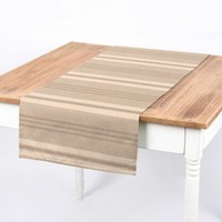 SchÖNer Leben. TischläUfer Leinenlook Medium Streifen Natur Creme 40X160Cm